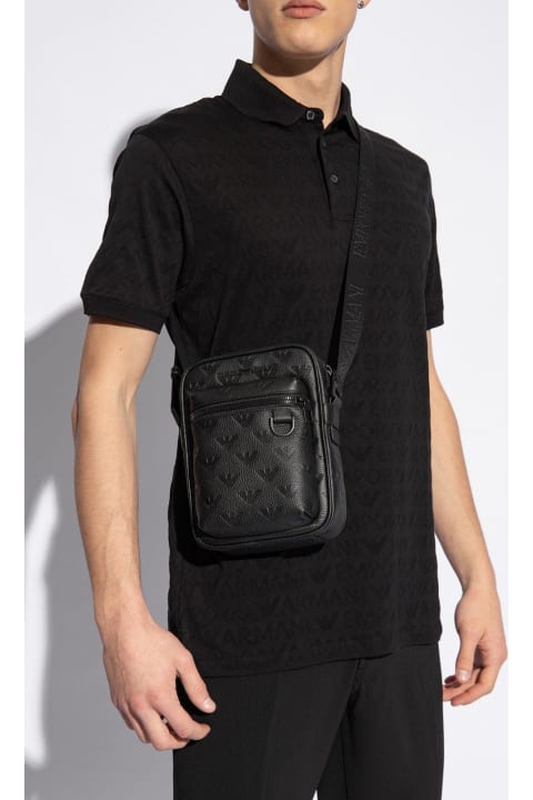 メンズ Emporio Armaniのショルダーバッグ Emporio Armani Monogrammed Shoulder Bag