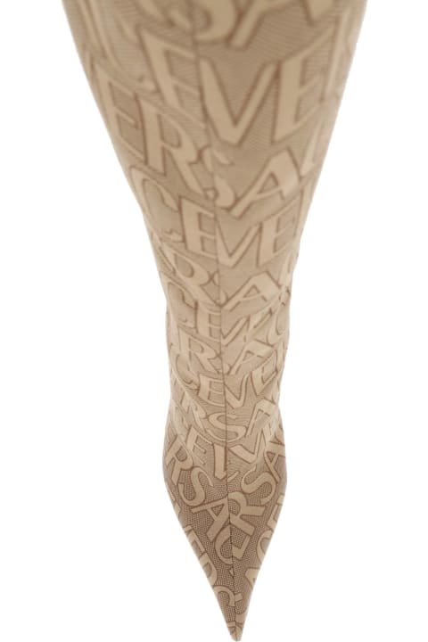 Versace for Women Versace Beige Cotton Blend Boots