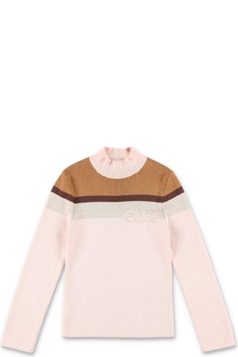 Chloé for Boys Chloé Logo Intarsia Knitted Jumper