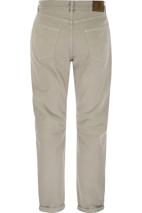 Brunello Cucinelli for Kids Brunello Cucinelli Five-pocket Leisure Fit Trousers In Comfort Denim