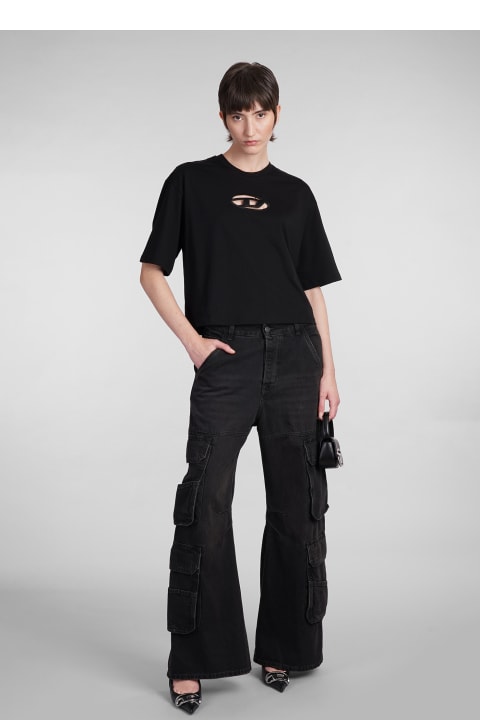 Diesel Topwear for Women Diesel T-shirt In Black Cotton