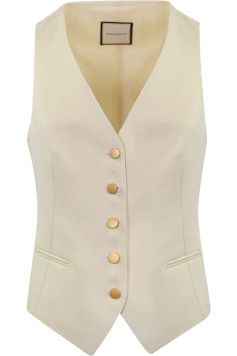 Tagliatore Coats & Jackets for Women Tagliatore 'gaelle' Linen Waistcoat
