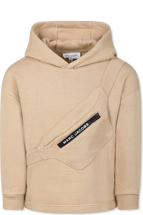 Little Marc Jacobs Sweaters & Sweatshirts for Boys Little Marc Jacobs Beige Sweatshirt For Boy With Logo