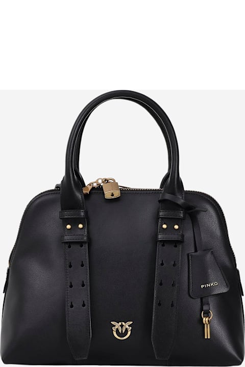 Pinko Medium Escape Leather Handbag