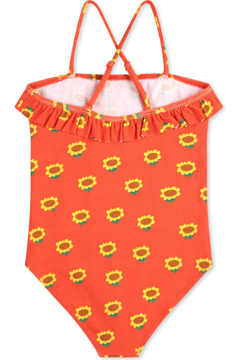 Bobo Choses for Kids Bobo Choses Red Swimsuit For Girl With Sunflowers