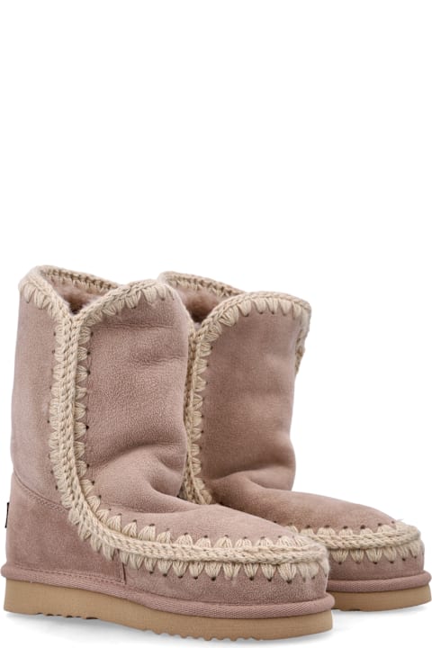 Mou Eskimo 24 Sheepskin Boots With Crochet Stitching