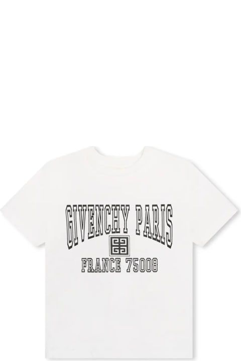 ボーイズ GivenchyのTシャツ＆ポロシャツ Givenchy White T-shirt With Print