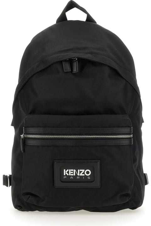 Kenzo Backpacks for Men Kenzo Logo Patch Backpack