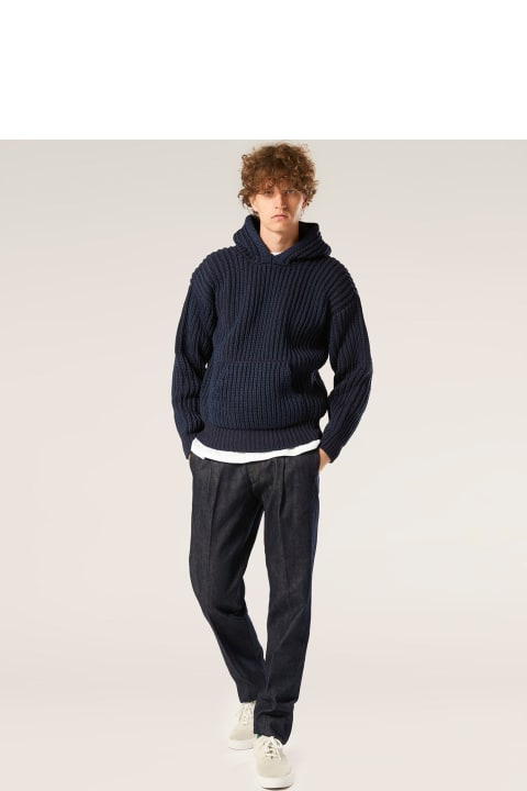 Homeware doppiaa Aantioco Pleated Cotton Denim Stretch Trousers