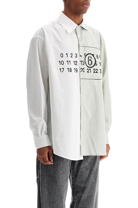 MM6 Maison Margiela for Men MM6 Maison Margiela Asymmetric Numeric Shirt With