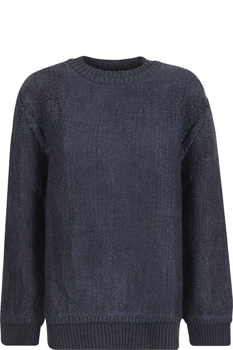 Homeware Maison Margiela Rear Logo Rib Trim Woven Sweater