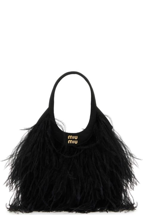 Totes for Women Miu Miu Embellished Satin Handbag