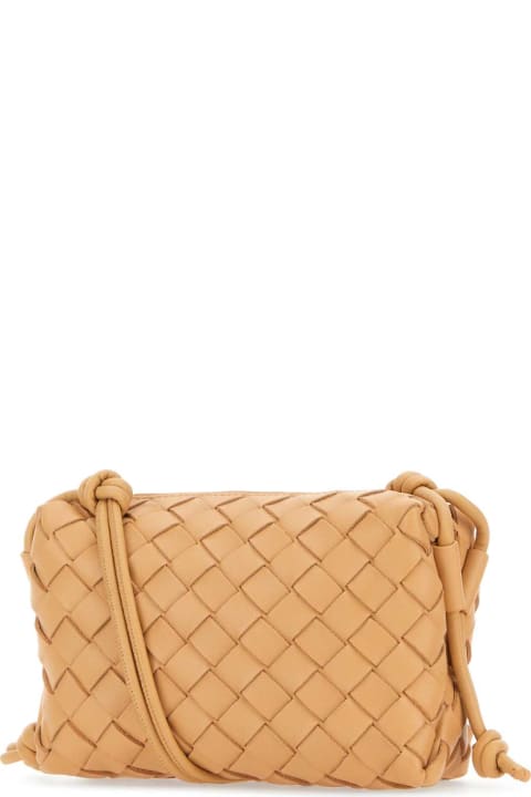 Bottega Veneta Shoulder Bags for Women Bottega Veneta Skin Pink Leather Mini Loop Crossbody Bag