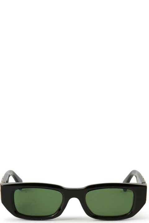 メンズ Off-Whiteのアイウェア Off-White Oeri124 Fillmore 1055 Black Green Sunglasses