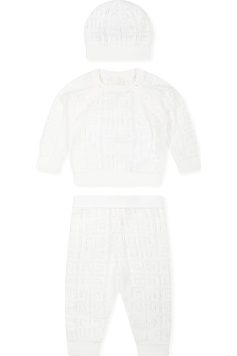 Bodysuits & Sets for Baby Boys Givenchy Ivory Birth Set For Baby Boy With 4g Motif