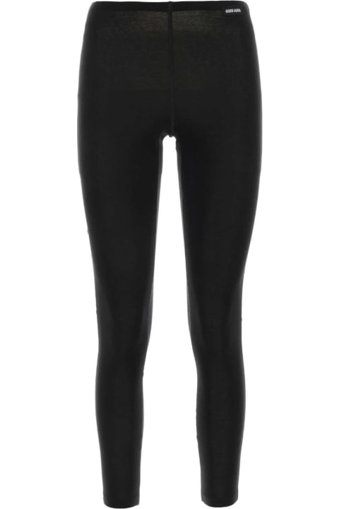 Miu Miu Pants & Shorts for Women Miu Miu Black Silk Leggings
