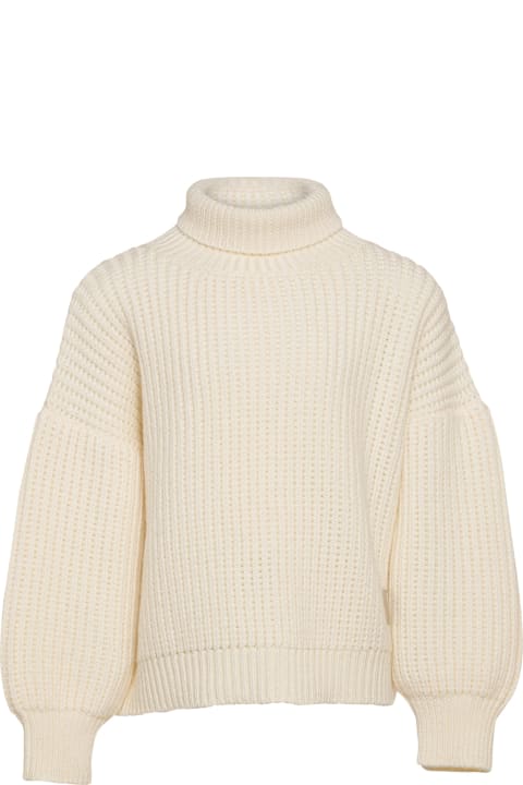 Sweaters & Sweatshirts for Girls Eleventy Sweater With Honeycomb Workmanship