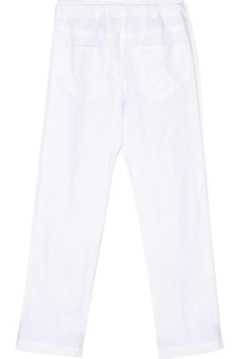 Il Gufo for Kids Il Gufo White Linen Trousers With Drawstring