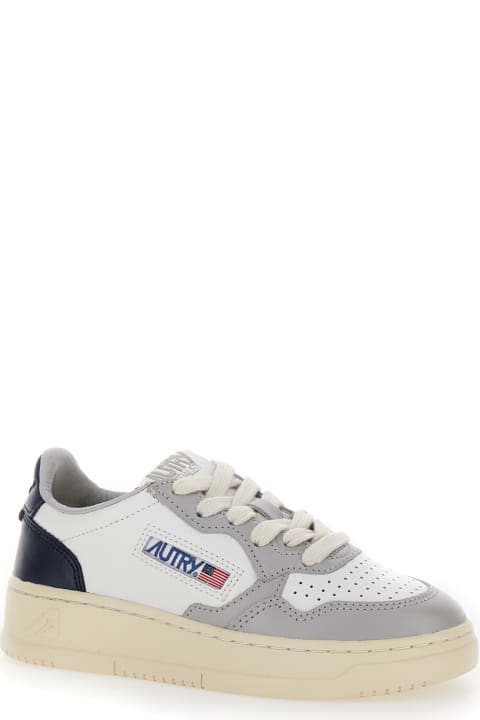 Fashion for Boys Autry 'medalist Low' White Low-top Sneakers With Logo Detail In Leather Boy