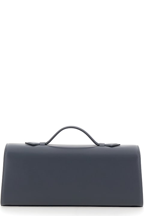 Savette for Men Savette Gray 'slim Symmetry' Clutch With Leather Zip Closure For Women