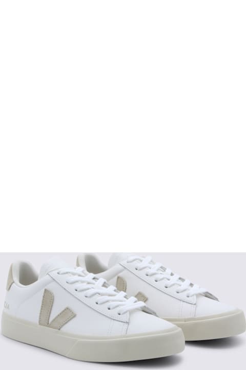 Veja White Almond Leather Campo Sneakers