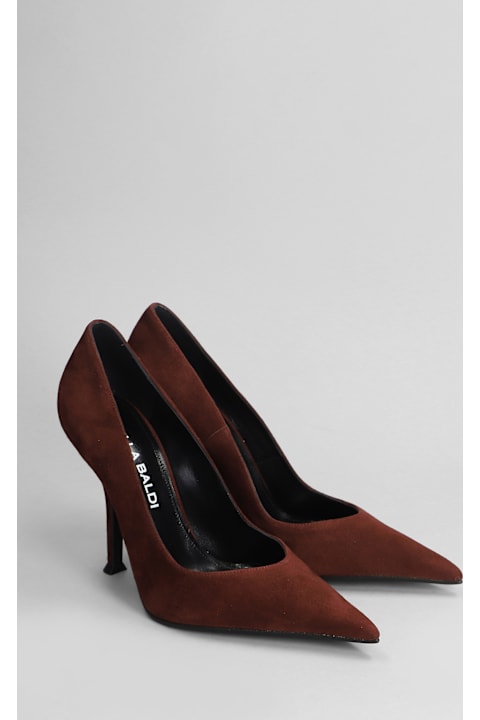 Lella Baldi أحذية كعب عالٍ لـ السيدات Lella Baldi Pumps In Bordeaux Suede