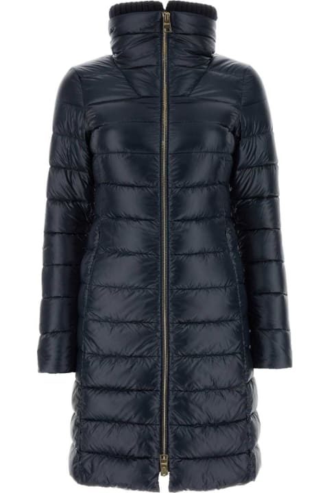 Herno Coats & Jackets for Women Herno Dark Blue Nylon Down Jacket