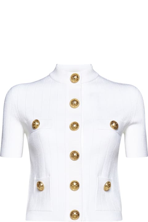 Balmain Clothing for Women Balmain Logo Buttons Cardigan