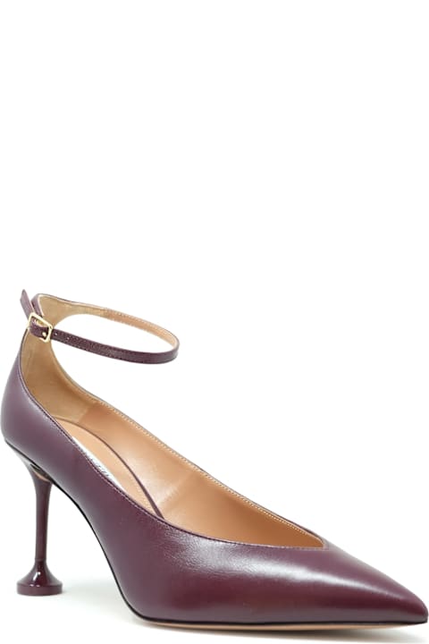 Aquazzura Sromidp0-nsi-bkr Blackberry Leather Strong Pump 85