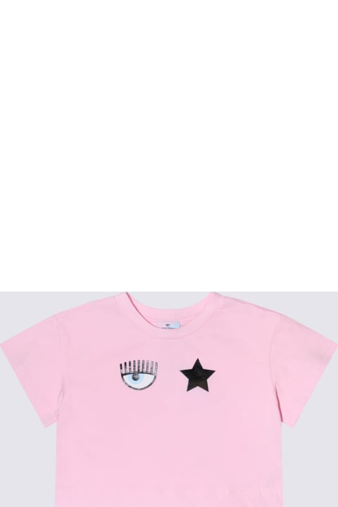 Chiara Ferragni T-Shirts & Polo Shirts for Girls Chiara Ferragni Pink Cotton T-shirt