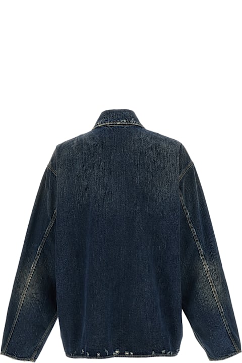 Balenciaga Coats & Jackets for Men Balenciaga Denim Jacket With Used Effect