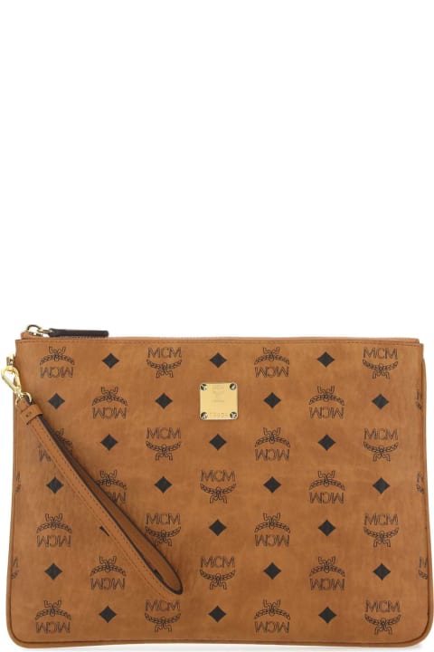 Bags for Men MCM Printed Canvas Clutch