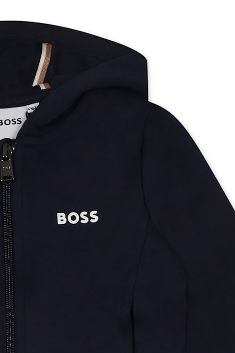 Hugo Boss Bodysuits & Sets for Baby Girls Hugo Boss Blue Suit For Baby Boy With Logo