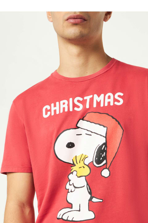 أدوات منزلية MC2 Saint Barth Man Heavy Cotton T-shirt With Snoopy Print | Peanuts Special Edition