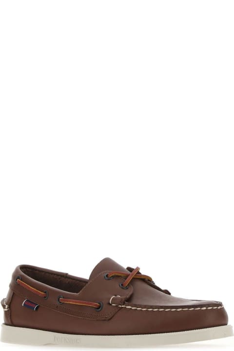 Sebago Shoes for Men Sebago Brown Leather Docksides Portland Loafers