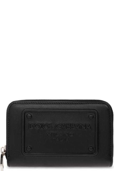 Dolce & Gabbana Accessories for Men Dolce & Gabbana Logo Plaque Zip-around Wallet