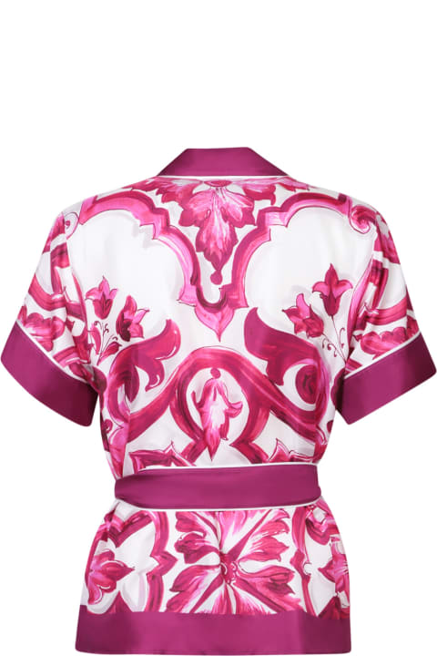 Dolce & Gabbana Underwear & Nightwear for Women Dolce & Gabbana Tie-waist Printed Shirt