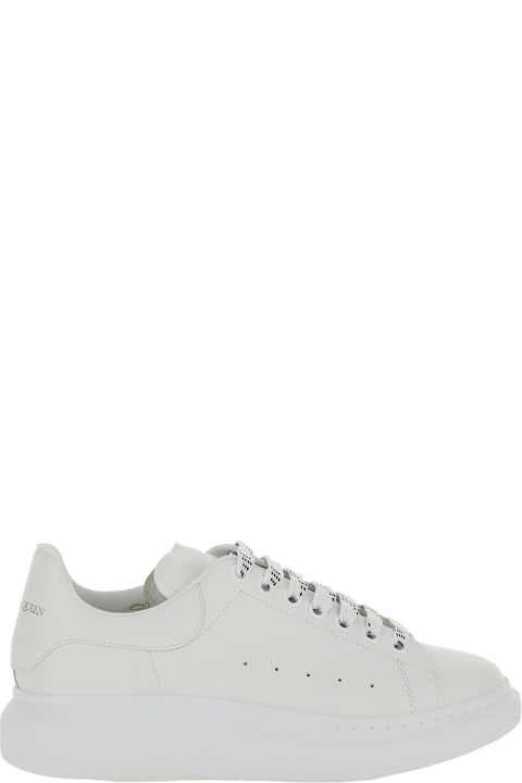 Shoes Sale for Men Alexander McQueen White Sneakers With Logo Lettering On The Rear And Oversize Rubber Sole In Leather Man