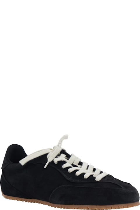 Homeware Axel Arigato 'daze Runner' Black Sneaker With Logo On The Tongue And Grooved Sole In Suede Man