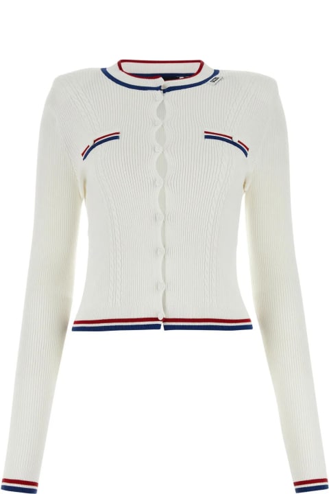 GCDS Sweaters for Women GCDS White Viscose Blend Cardigan