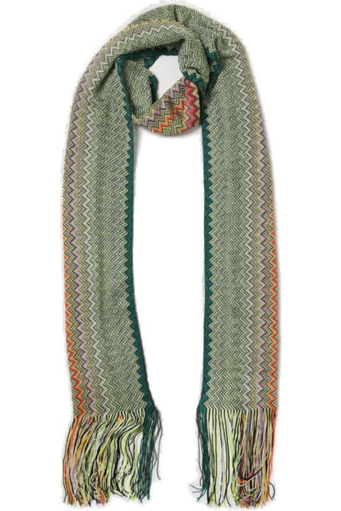 Accessories for Women Missoni Zigzag-woven Fringed-edge Scarf Missoni