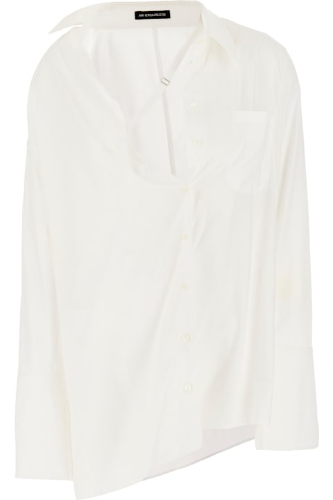 Ann Demeulemeester Topwear for Women Ann Demeulemeester White Poplin Jotie Blouse