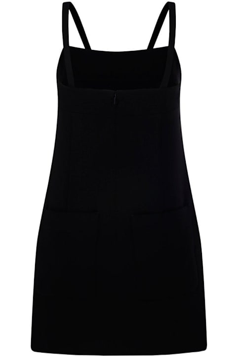 Homeware Max Mara Aversa '1234' Dress In Black Cady