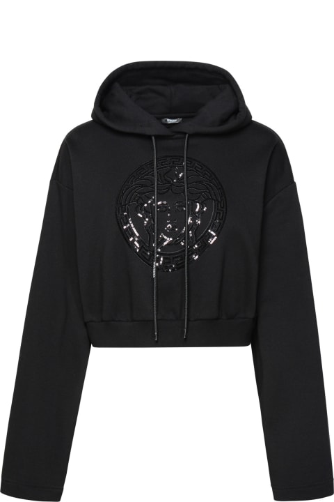 ウィメンズ Versaceのコート＆ジャケット Versace 'medusa' Black Cotton Sweatshirt