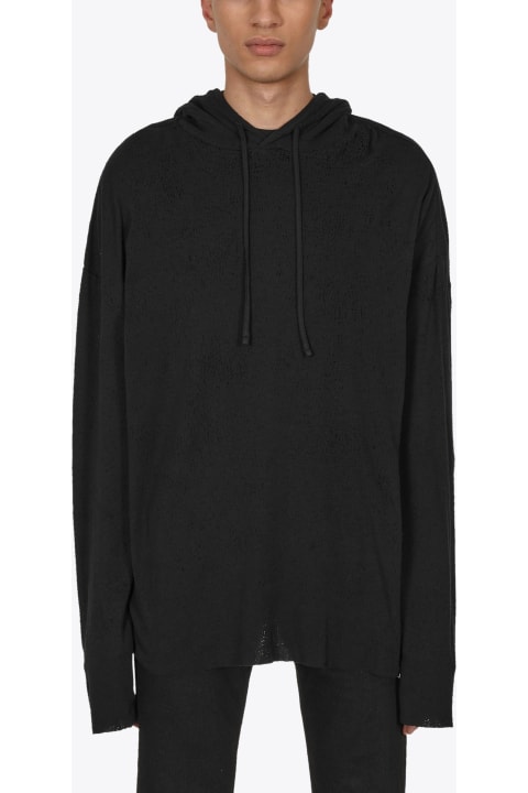 1017 ALYX 9SM for Men 1017 ALYX 9SM Destroyed Hooded Tee Black destroyed jersey hooded tee - Destroyed hooded tee