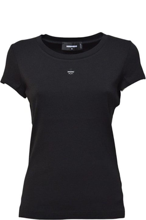 Dsquared2 for Women Dsquared2 Leaf Logo Plaque Crewneck T-shirt