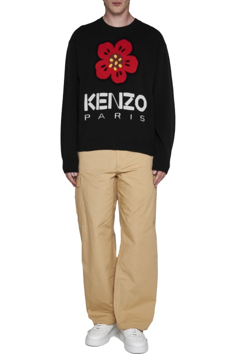 Kenzo for Men Kenzo 'boke Flower' Black Wool Sweater