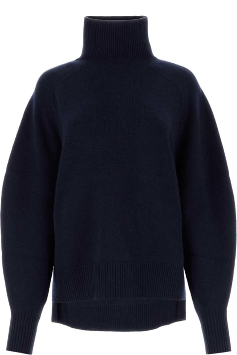 Sweaters for Women Isabel Marant Midnight Blue Wool Blend Linelli Oversize Sweater