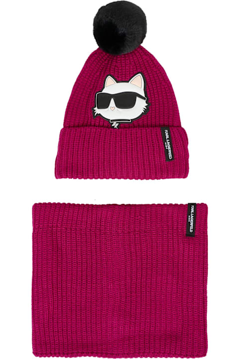 Karl Lagerfeld Kids for Women Karl Lagerfeld Kids Fuchsia Set For Girl With Choupette