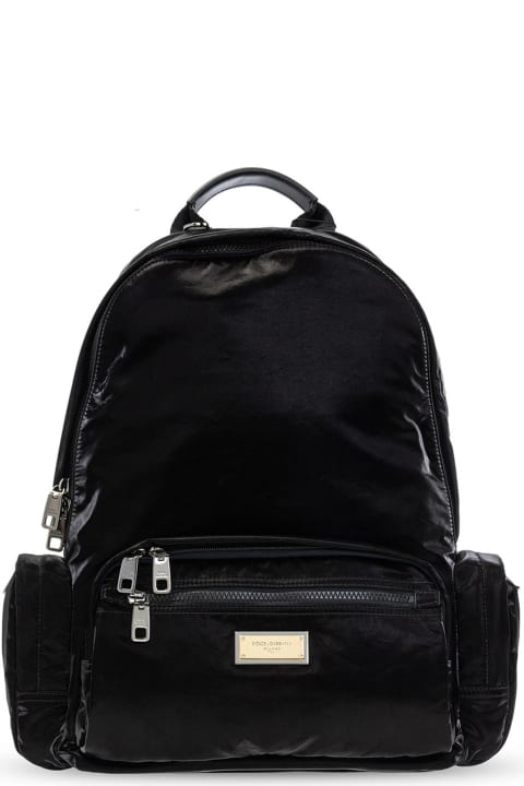 Backpacks for Men Dolce & Gabbana Embossed Logo Backpack